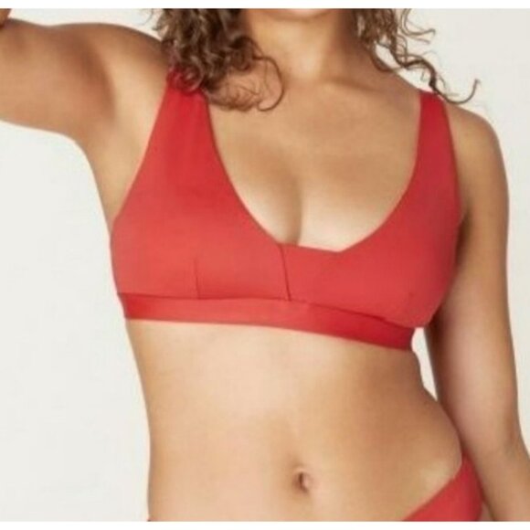 Andie The Tahiti Bikini Top Red Orange Chili Pepper - Picture 1 of 11